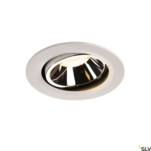 SLV NUMINOS DL L Indoor LED recessed ceiling light white/chrome 3000K 55° gimballed rotating and pivoting 1003669