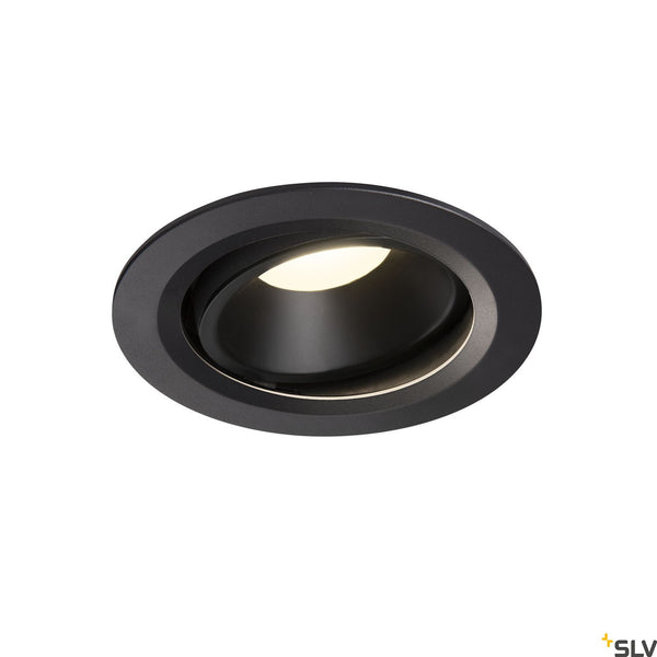 SLV NUMINOS DL L Indoor LED recessed ceiling light black/black 4000K 40° gimballed rotating and pivoting 1003676