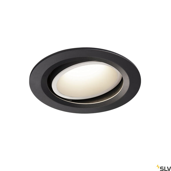 SLV NUMINOS DL L Indoor LED recessed ceiling light black/white 4000K 55° gimballed rotating and pivoting 1003680