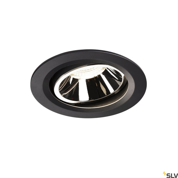 SLV NUMINOS DL L Indoor LED recessed ceiling light black/chrome 4000K 55° gimballed rotating and pivoting 1003681