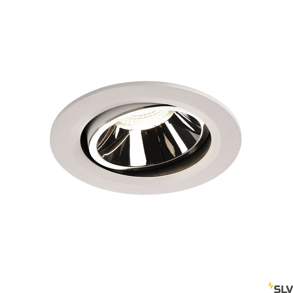 SLV NUMINOS DL L Indoor LED recessed ceiling light white/chrome 4000K 40° gimballed rotating and pivoting 1003690