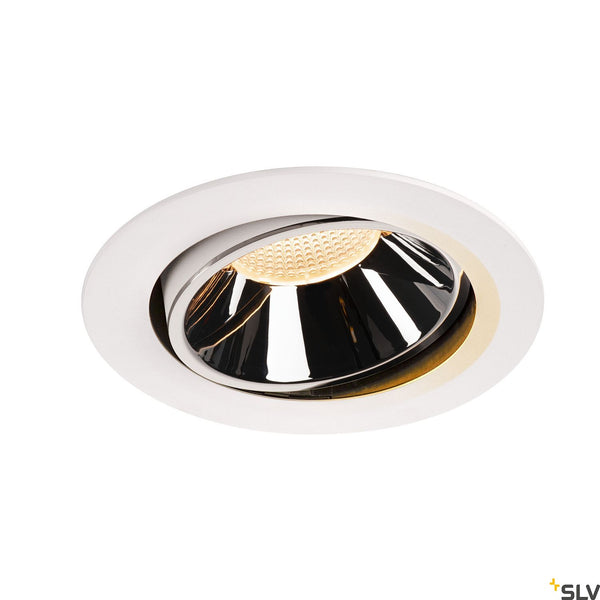 SLV NUMINOS DL XL Indoor LED recessed ceiling light white/chrome 2700K 40° gimballed rotating and pivoting 1003714
