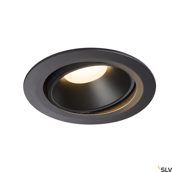 SLV NUMINOS DL XL Indoor LED recessed ceiling light black/black 3000K 40° gimballed rotating and pivoting 1003724