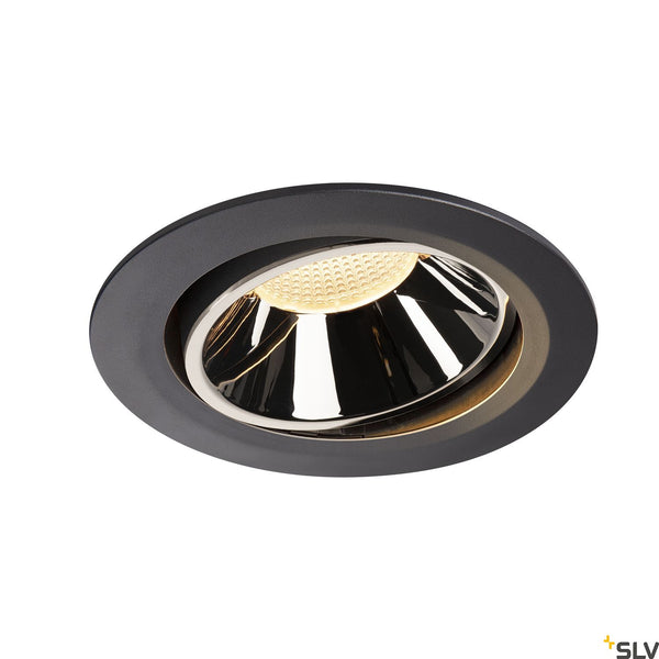 SLV NUMINOS DL XL Indoor LED recessed ceiling light black/chrome 3000K 40° gimballed rotating and pivoting 1003726