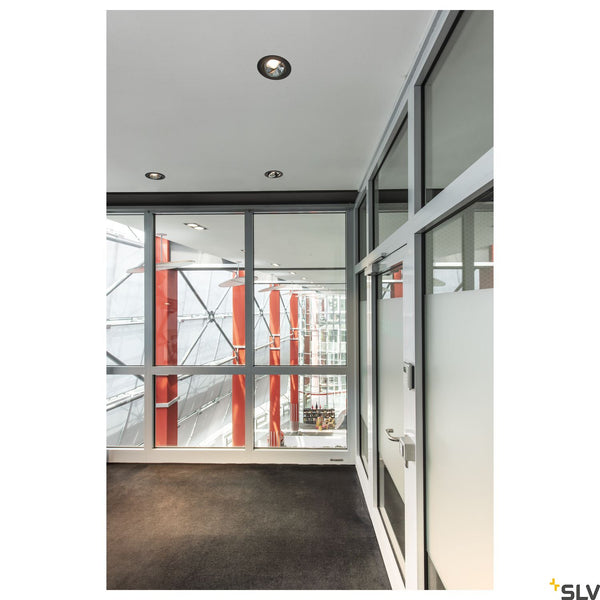 SLV NUMINOS DL XL Indoor LED recessed ceiling light black/chrome 3000K 40° gimballed rotating and pivoting 1003726
