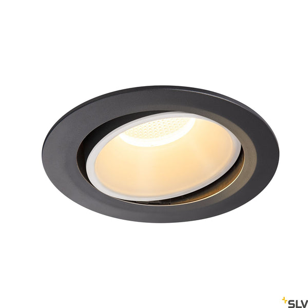 SLV NUMINOS DL XL Indoor LED recessed ceiling light black/white 3000K 55° gimballed rotating and pivoting 1003728