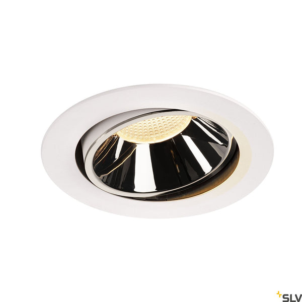 SLV NUMINOS DL XL Indoor LED recessed ceiling light white/chrome 3000K 55° gimballed rotating and pivoting 1003741