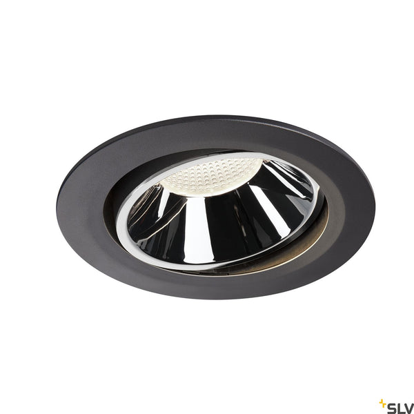 SLV NUMINOS DL XL Indoor LED recessed ceiling light black/chrome 4000K 40° gimballed rotating and pivoting 1003750