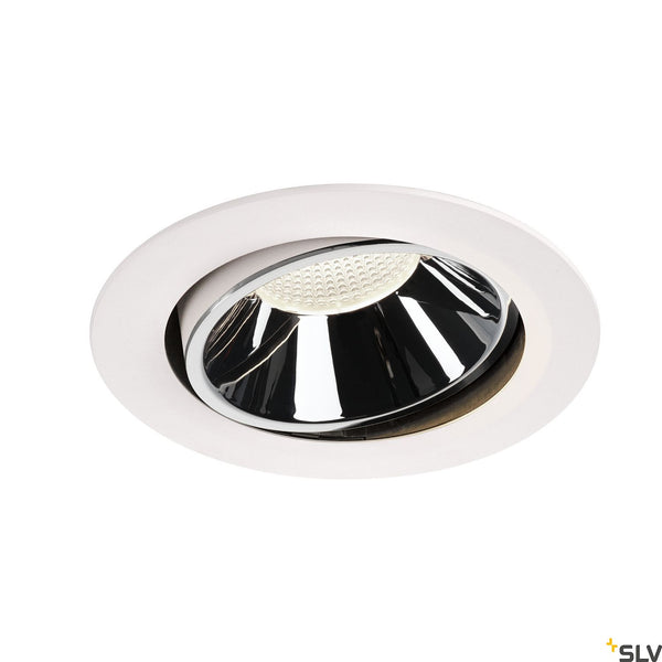 SLV NUMINOS DL XL Indoor LED recessed ceiling light white/chrome 400K 40° gimballed rotating and pivoting 1003762