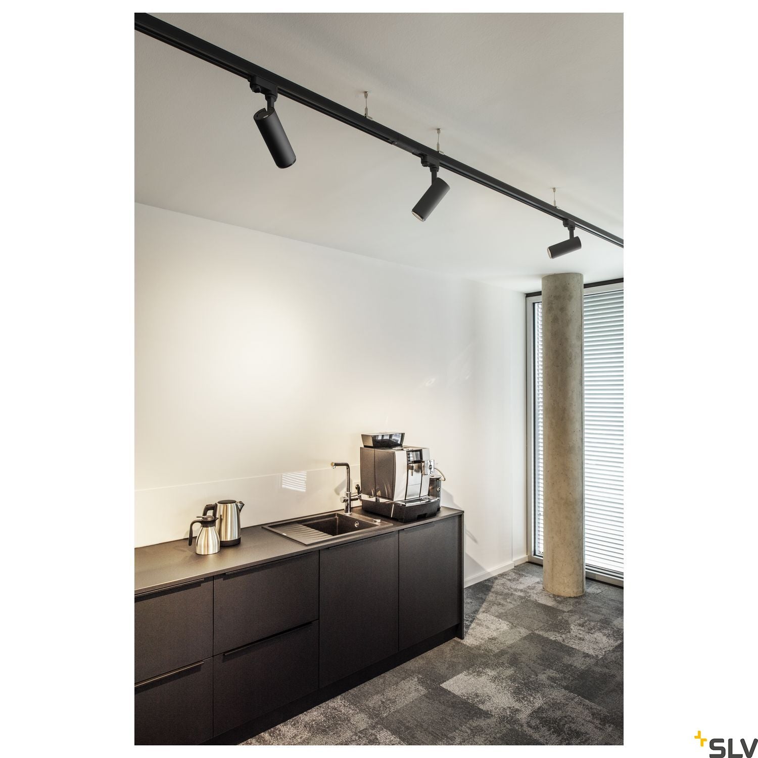SLV NUMINOS Dimmable 3 phase system light black/black 3000K 24° 1004082