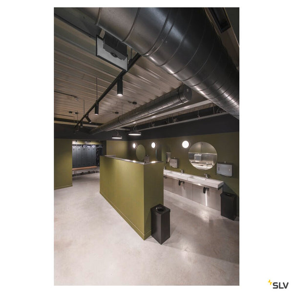 SLV MEDO® PRO 40, wall- and ceiling-mounted light, round, 3000/4000K, 19W, trailing-edge phase, 80°, UGR<19, black 1007296