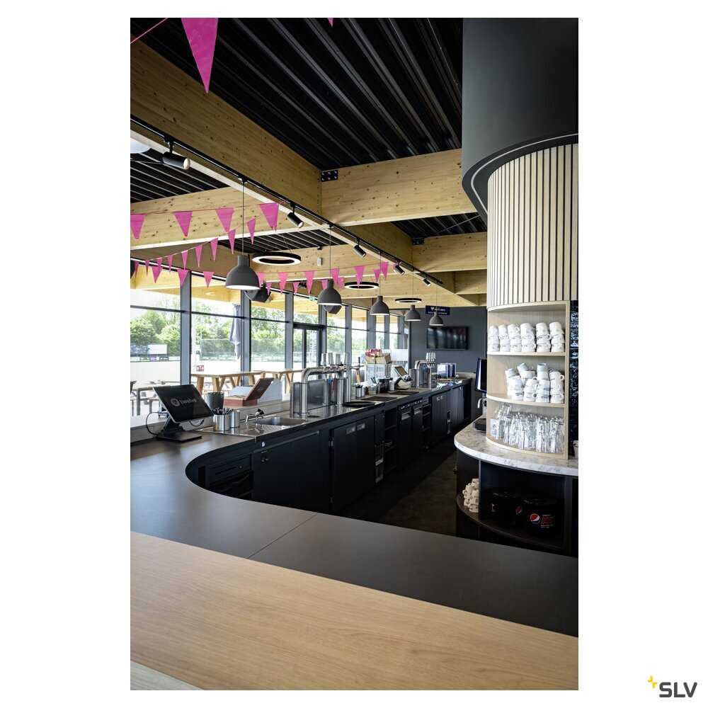 SLV MEDO® RING 90, pendant light, pendant length 300 cm, 3000/4000 K, 110°, DALI, touch, black 1008593