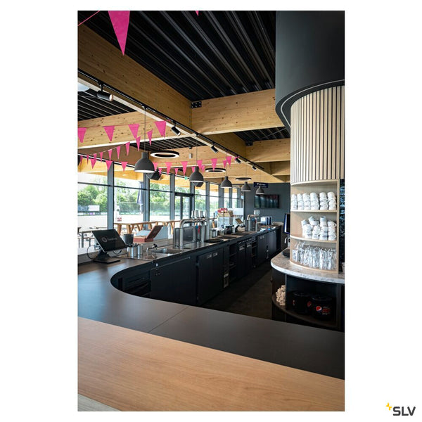 SLV MEDO® RING 90, pendant light, pendant length 300 cm, 3000/4000 K, 110°, DALI, touch, black 1008593