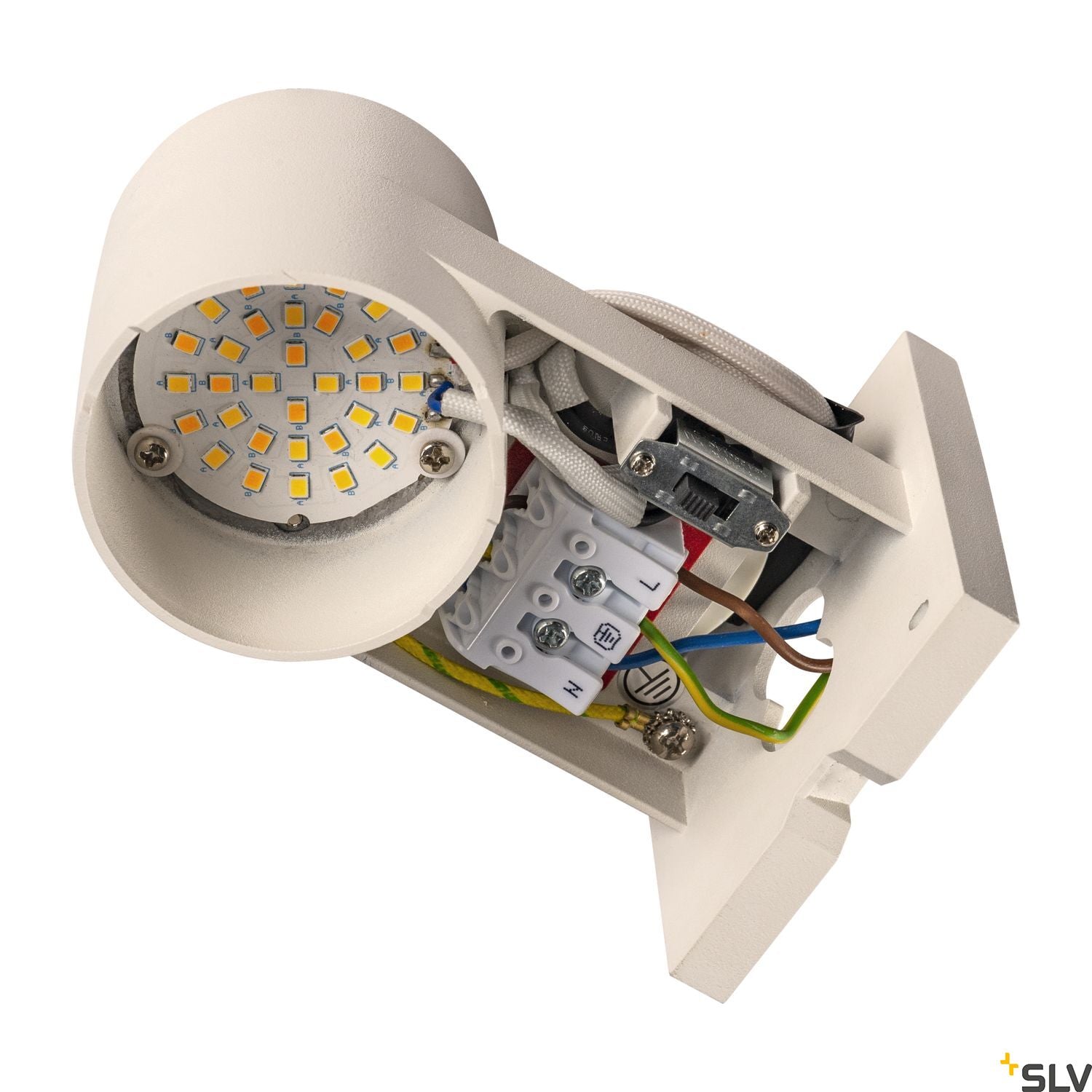 SLV RUSTY® UP/DOWN outdoor LED surface-mounted wall light square rust CCT switch 3000/4000K 1004650