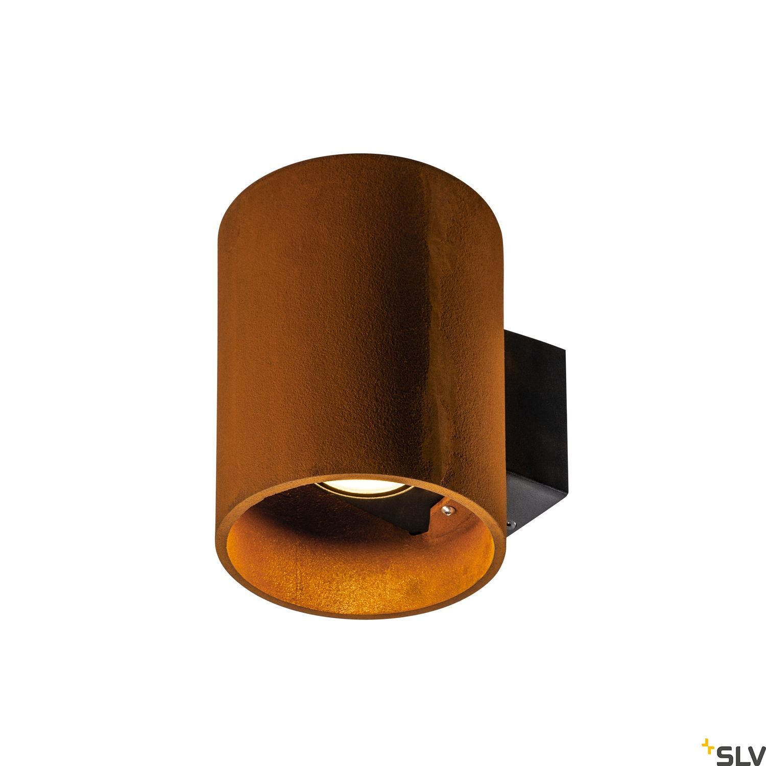SLV RUSTY® UP/DOWN outdoor LED surface-mounted wall light round rust CCT switch 3000/4000K 1004651