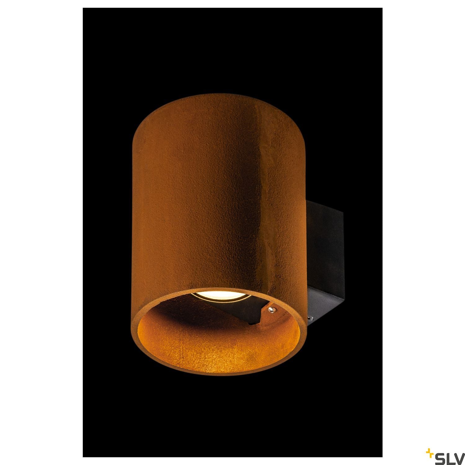 SLV RUSTY® UP/DOWN outdoor LED surface-mounted wall light round rust CCT switch 3000/4000K 1004651