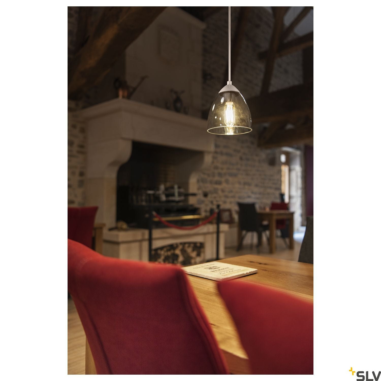 SLV PARA CONE GL GU10, white / transparent pendant light 1006160