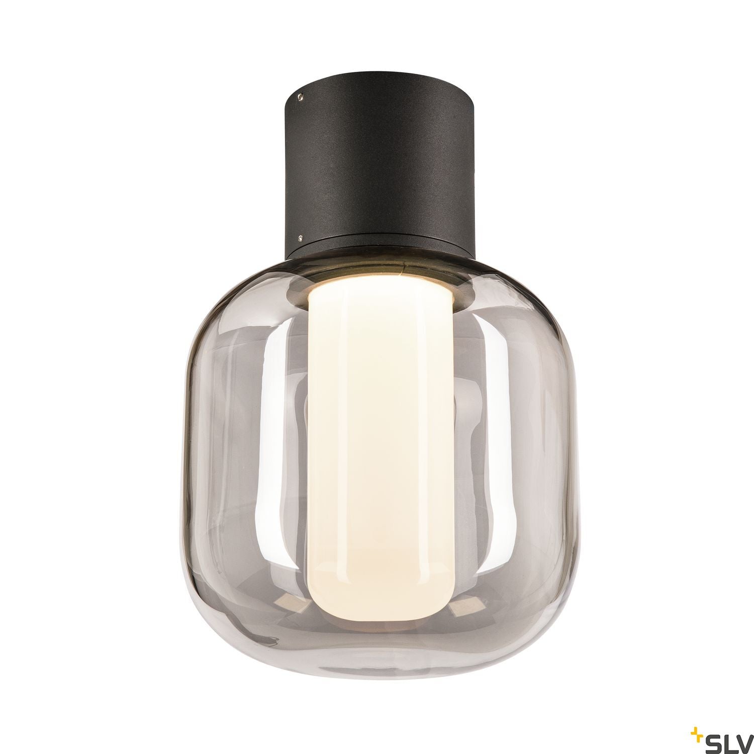 SLV OVALISK CL LED Outdoor ceiling-mounted ceiling light anthracite CCT switch 3000/4000K 1004677