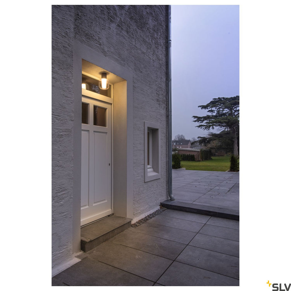 SLV OVALISK CL LED Outdoor ceiling-mounted ceiling light anthracite CCT switch 3000/4000K 1004677