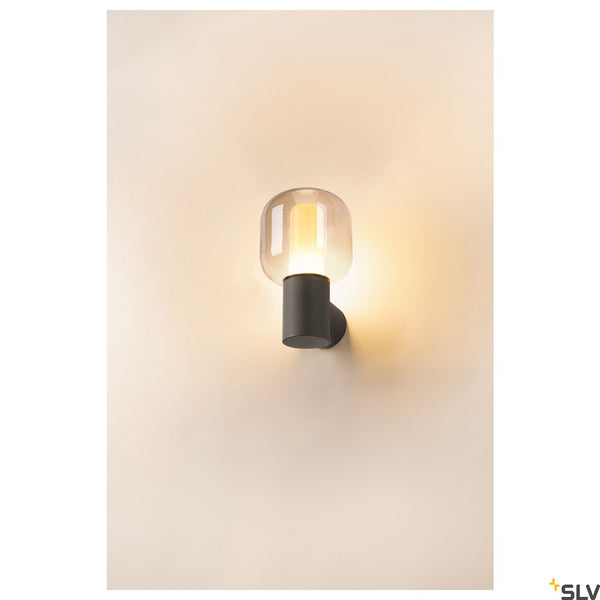 SLV OVALISK WL Outdoor LED ceiling-mounted light anthracite CCT switch 3000/4000K 1004678