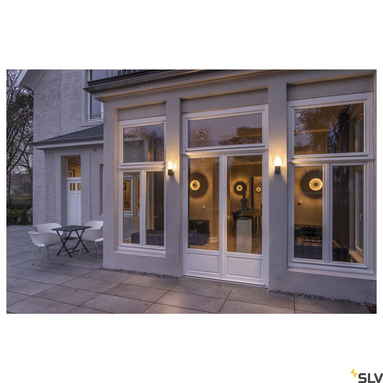 SLV OVALISK WL Sensor Outdoor LED ceiling-mounted light anthracite CCT switch 3000/4000K 1004679