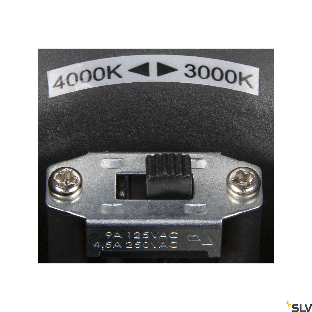 SLV OVALISK WL Sensor Outdoor LED ceiling-mounted light anthracite CCT switch 3000/4000K 1004679
