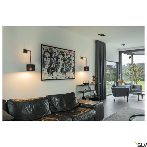 SLV FENDA lamp shade, D300/ H200, black/copper 155592