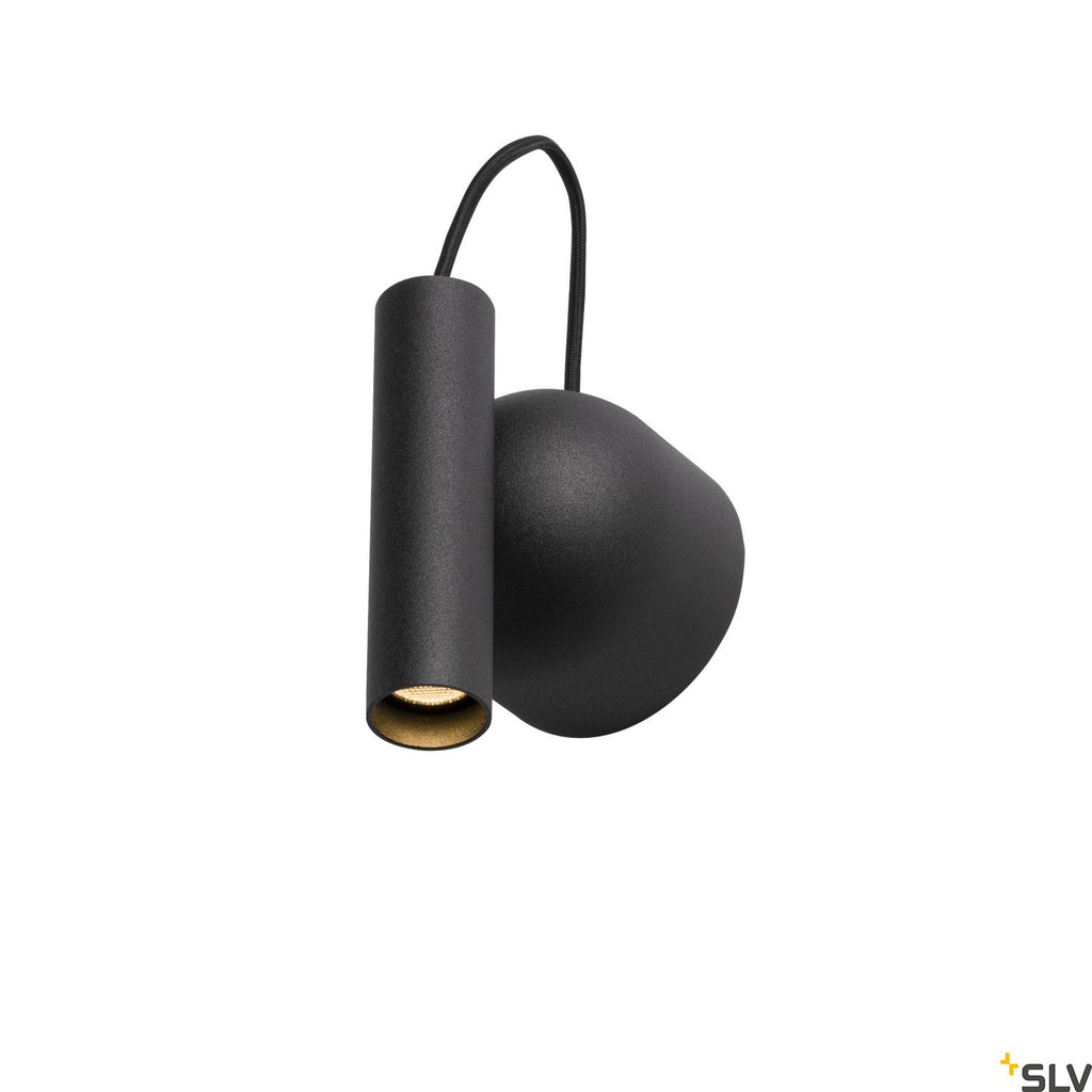 SLV KARPO MAGN WL Indoor LED wall-mounted light black 3000K 1004706