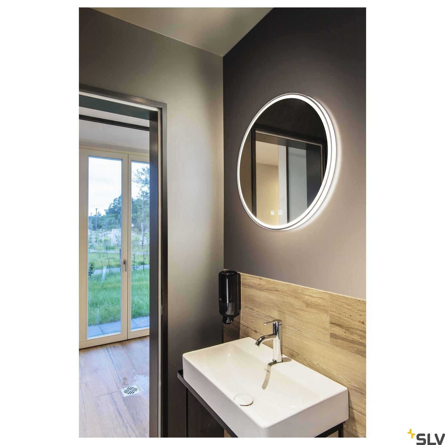 SLV TRUKKO WL Indoor LED wall-mounted light round aluminium 1004731