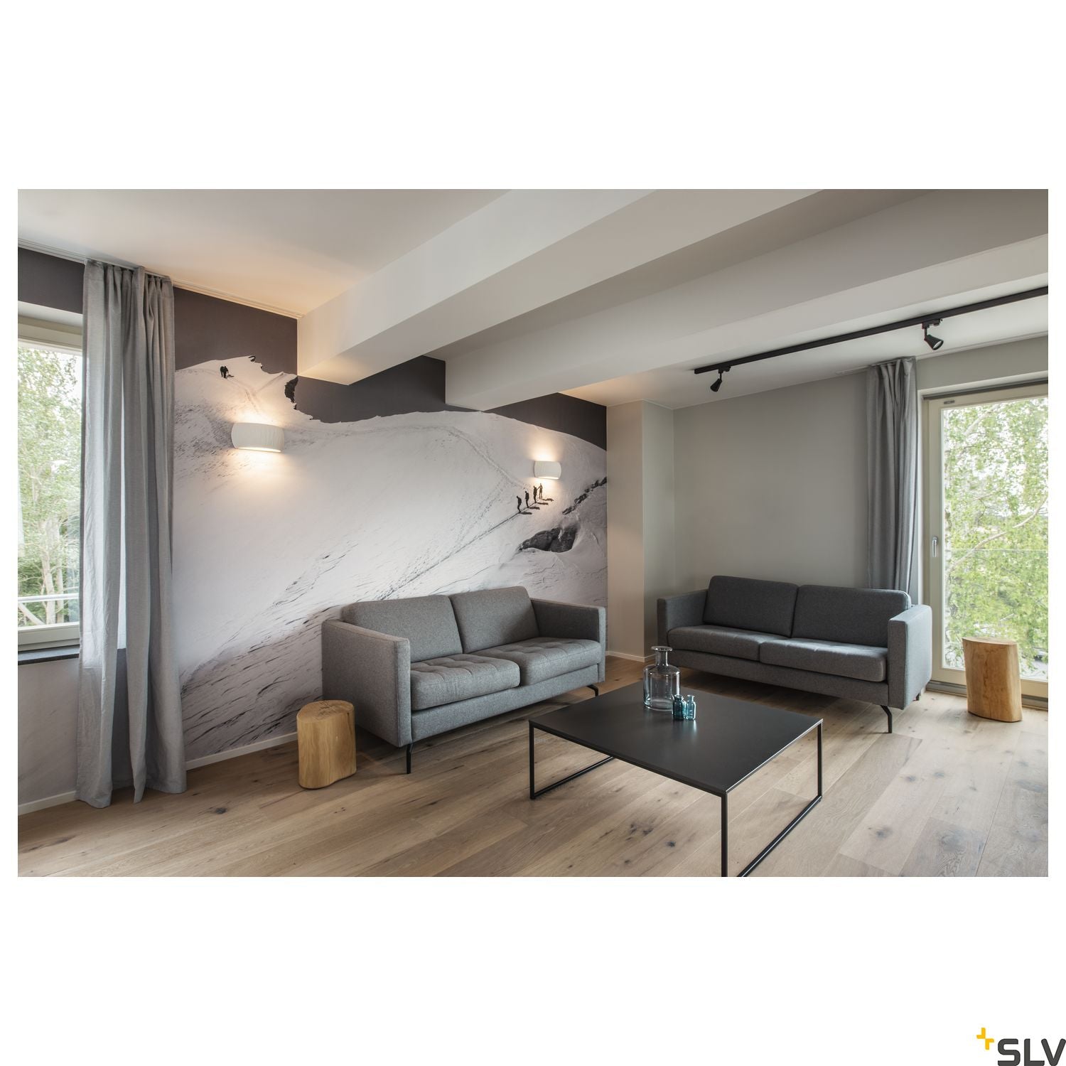 SLV PLASTRA WL CURVED CURTAIN Indoor wall-mounted light QT-DE12 white 1004732