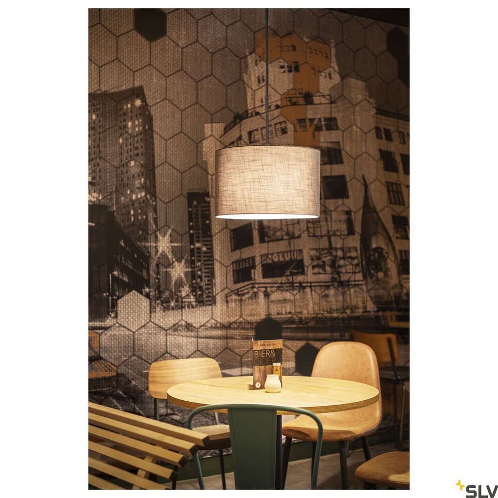 SLV FENDA 45 cm round lampshade, grey 1004775