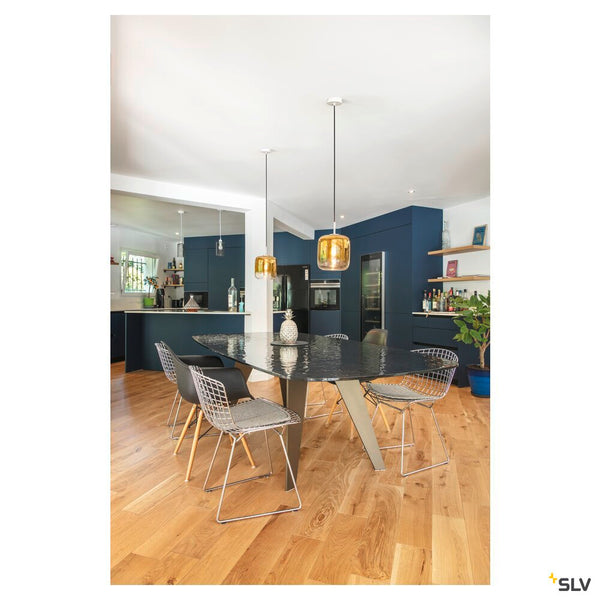 SLV PANTILO 20 PD, E27 pendant light, gold/chrome 1006395