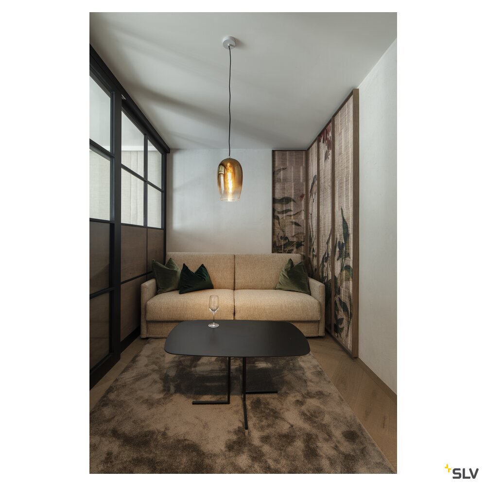 SLV PANTILO OVAL PD, E27 pendant light, copper, 15W 1006400