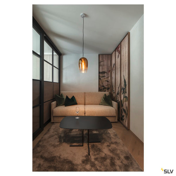 SLV PANTILO OVAL PD, E27 pendant light, copper, 15W 1006400