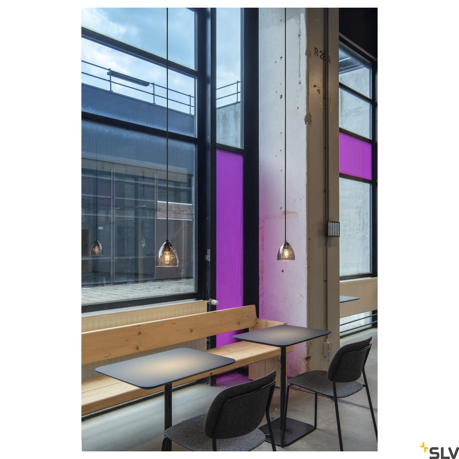 SLV PARA CONE GL GU10, black / transparent pendant light 1006159