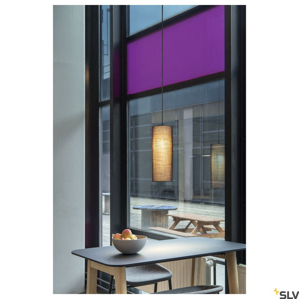 SLV FENDA E27 pendant, black, without canopy, without shade, open cable 132660