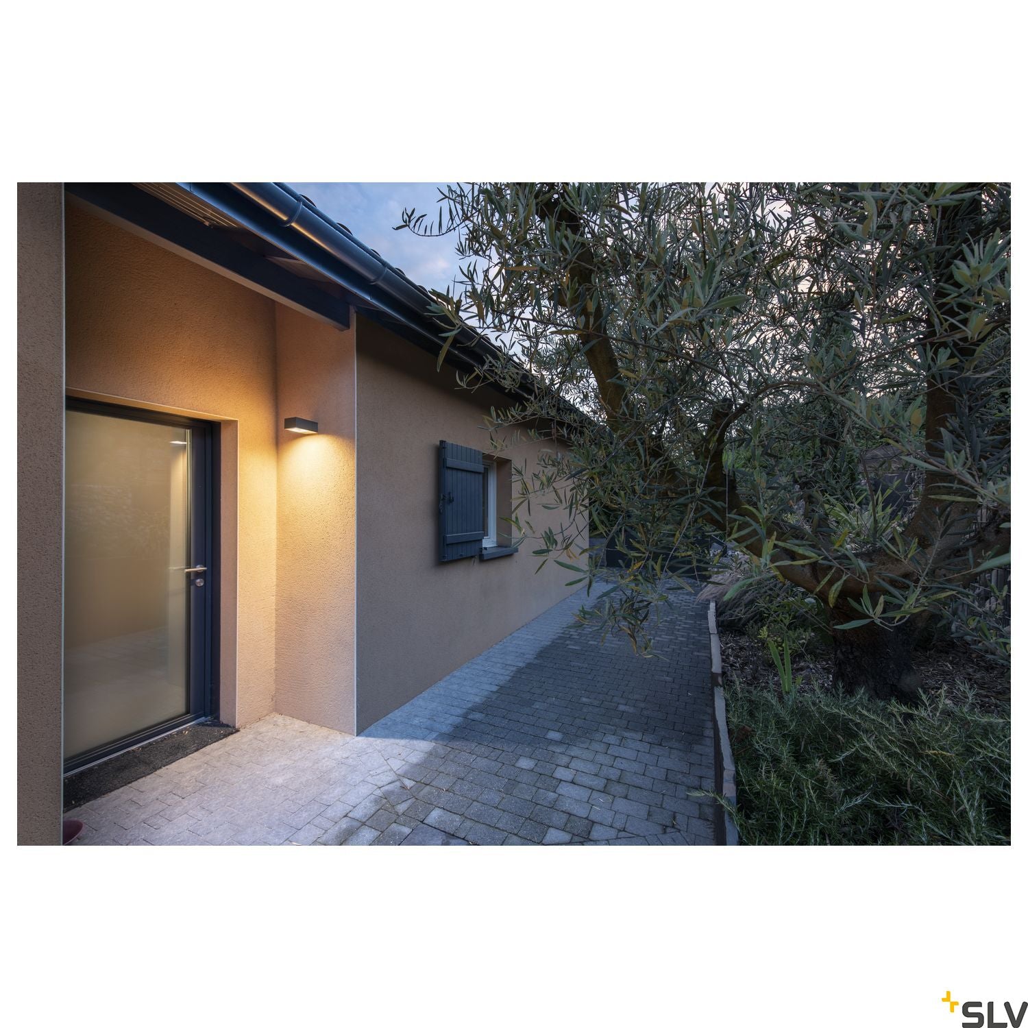 SLV ESKINA FRAM WL Outdoor LED wall-mounted light anthracite CCT switch 3000/4000K 1004747