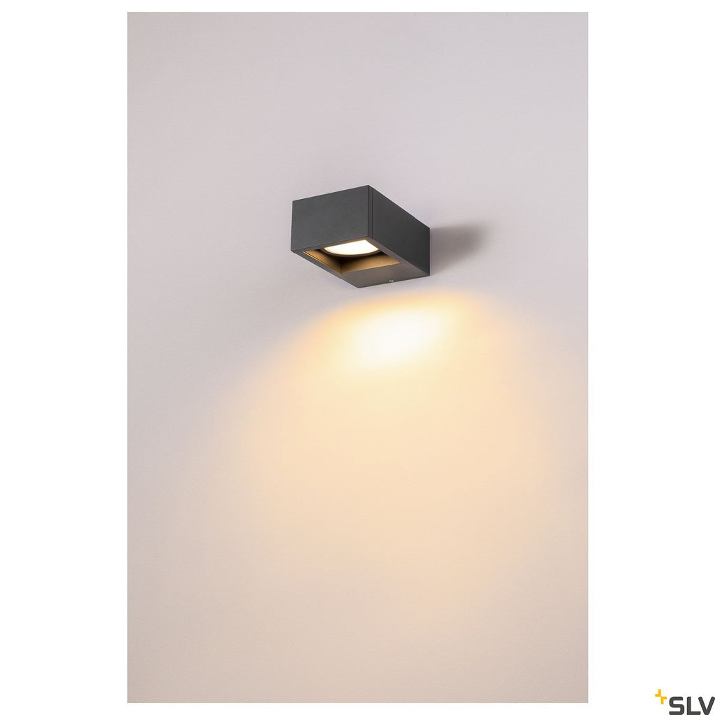 SLV ESKINA FRAM WL Outdoor LED wall-mounted light anthracite CCT switch 3000/4000K 1004747