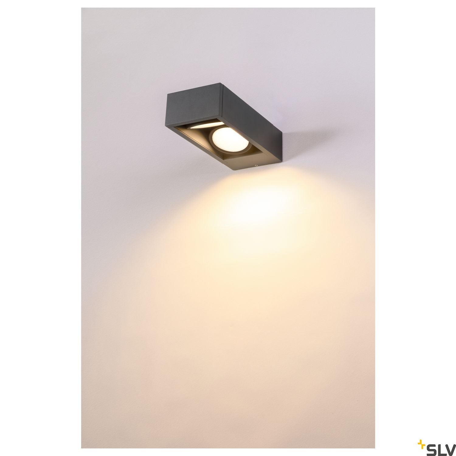 SLV ESKINA FRAME WL Outdoor LED wall-mounted light double anthracite CCT switch 3000/4000K 1004748