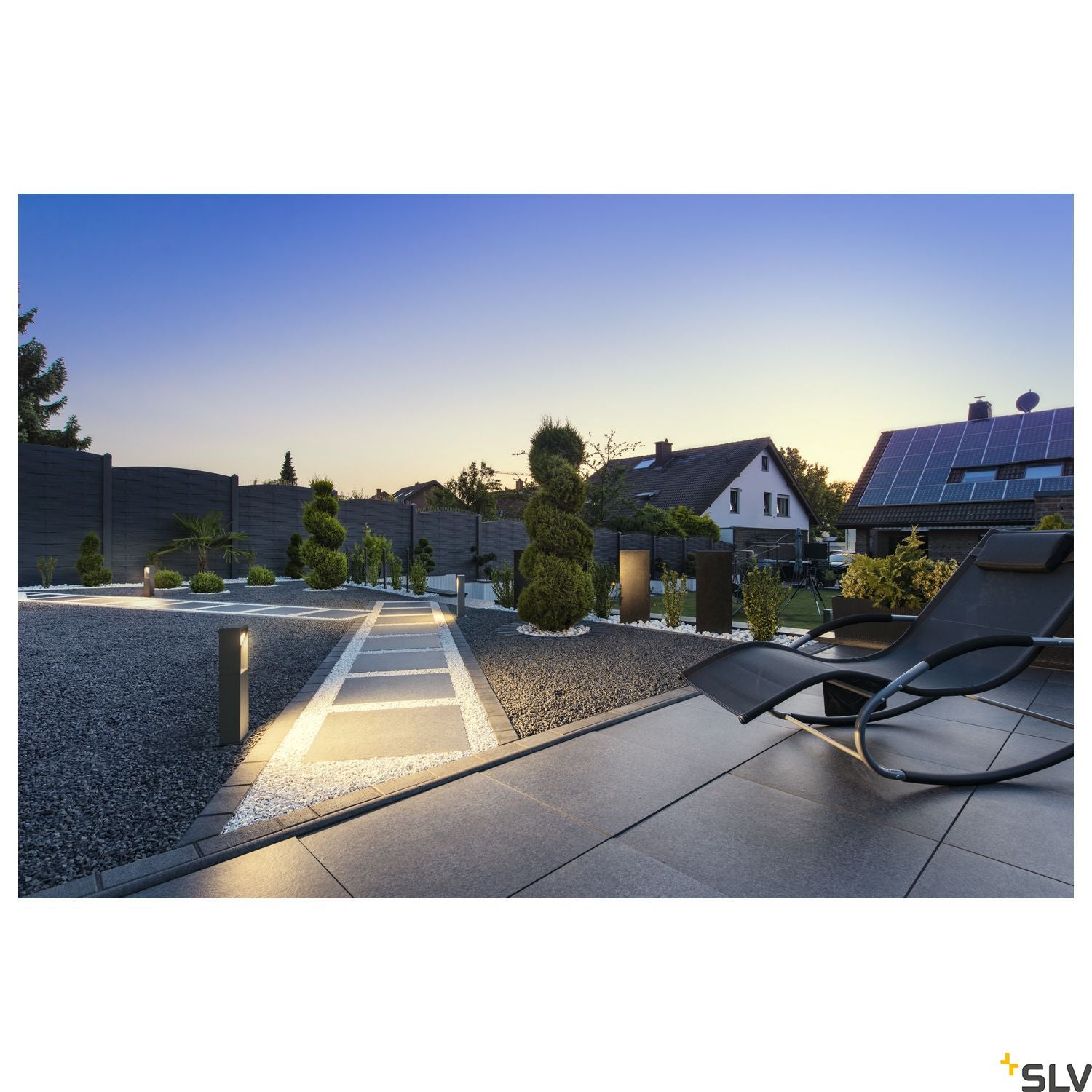 SLV ESKINA FRAME 45 WL Outdoor LED wall-mounted light single anthracite CCT switch 3000/4000K 1004749