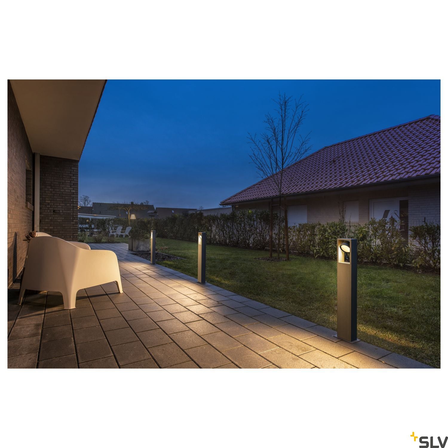 SLV ESKINA FRAME 75 FL Outdoor LED free-standing light single anthracite CCT switch 3000/4000K 1004750