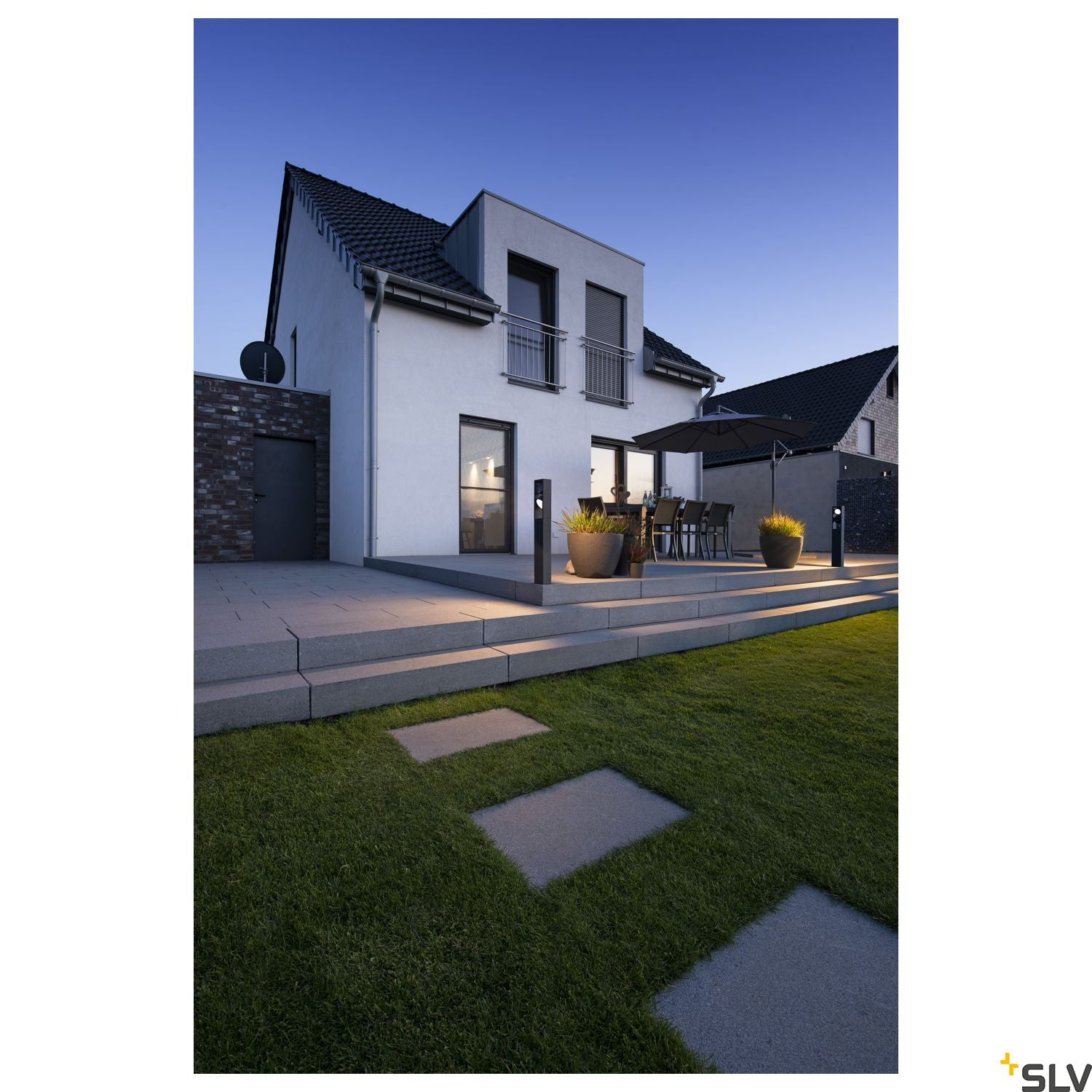 SLV ESKINA FRAME 75 FL Outdoor LED free-standing light double anthracite CCT switch 3000/4000K 1004751