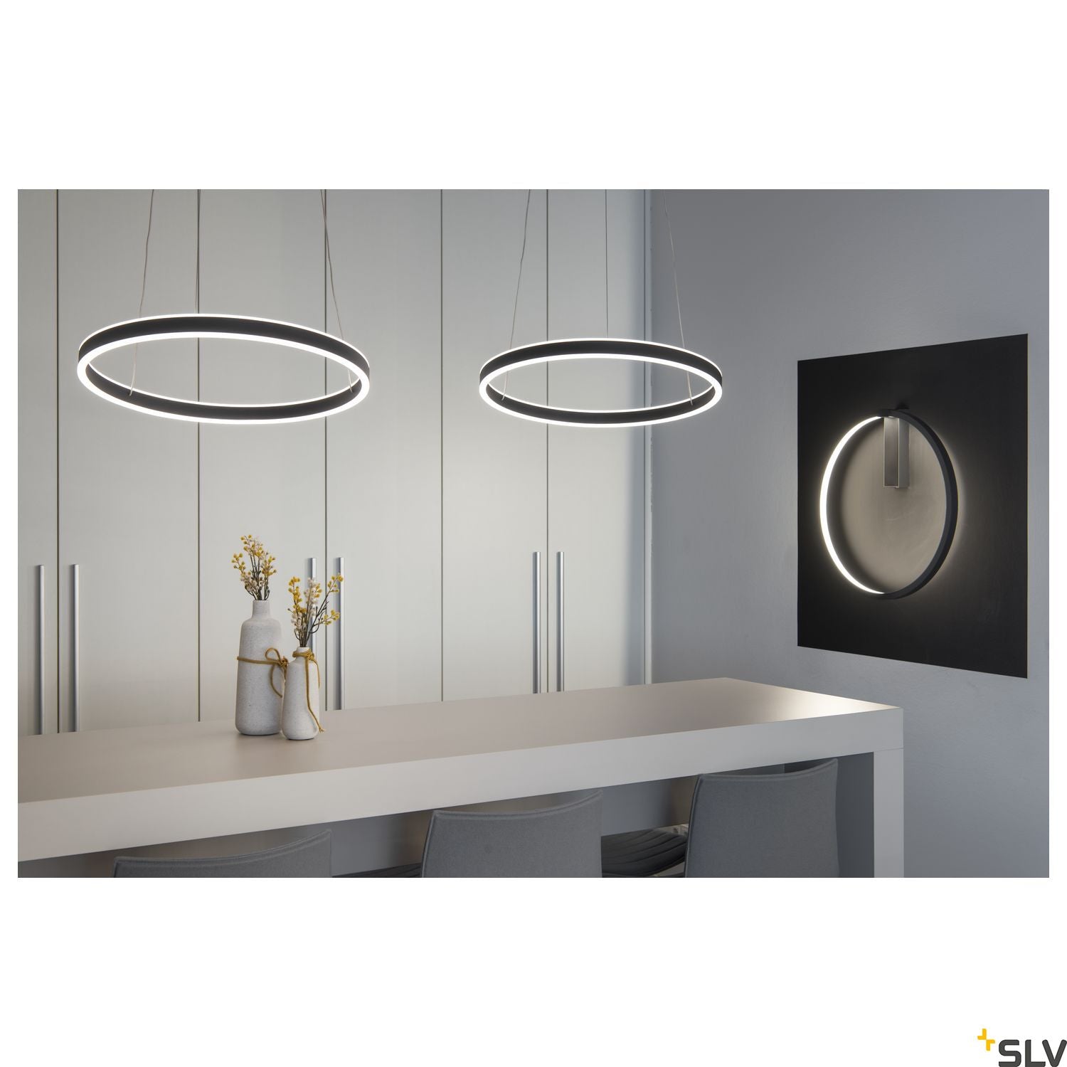 SLV PARSEC 60 DALI Dimmable LED recessed wall light black 3000/4000K 1002918