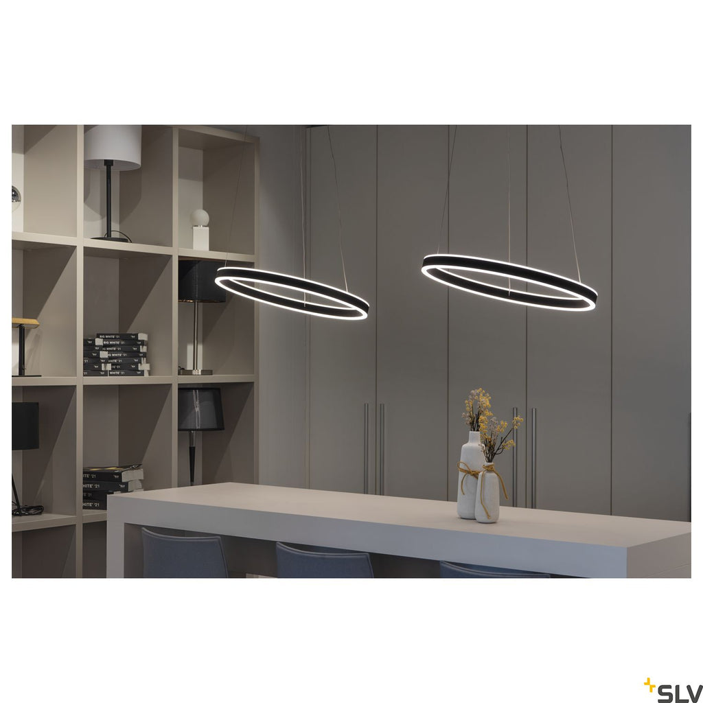 SLV ONE 60 PD DALI UP/DOWN Indoor LED pendant light black CCT switch 2700/3000K 1004761