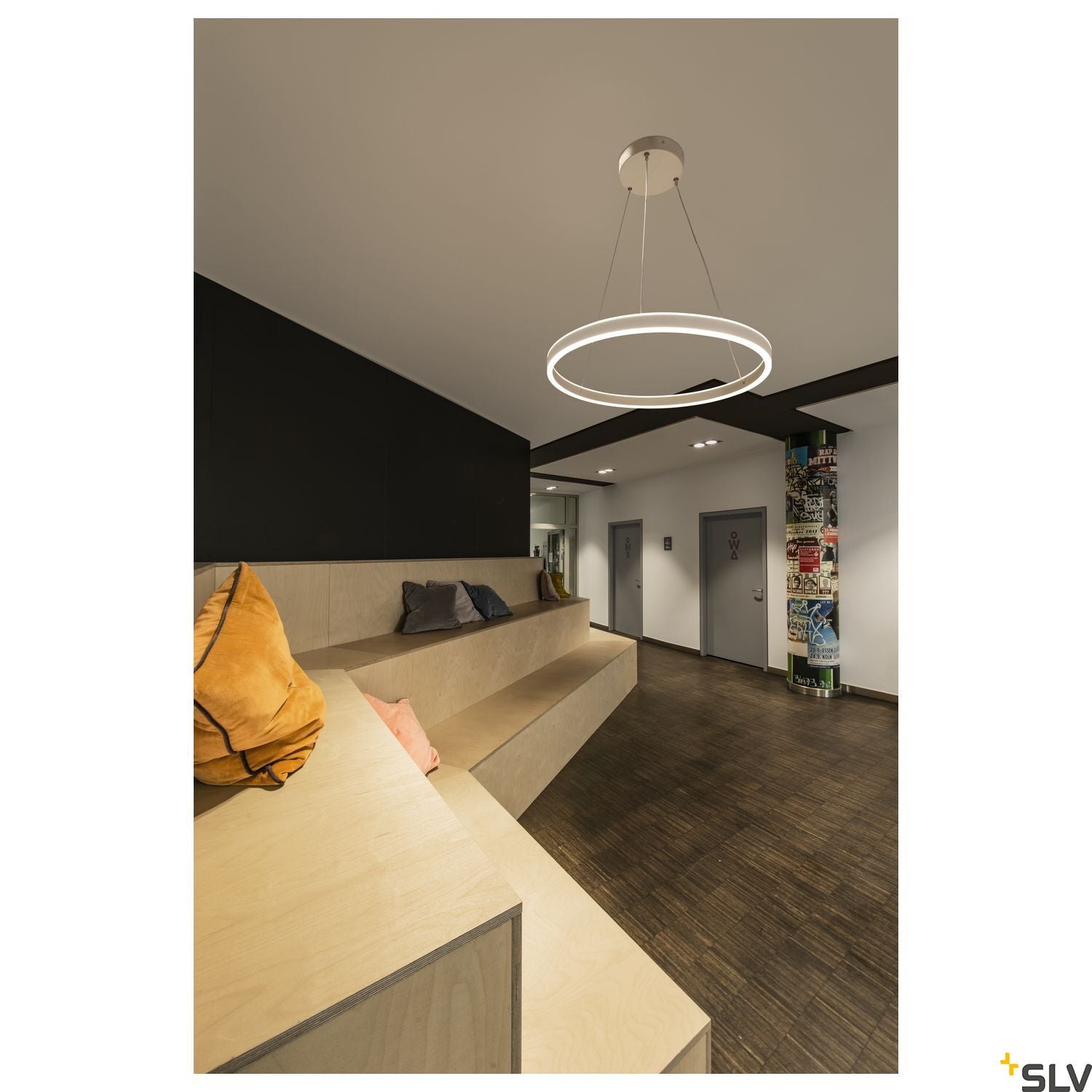 SLV ONE 60 PD DALI UP/DOWN Indoor LED pendant light white CCT switch 2700/3000K 1004762
