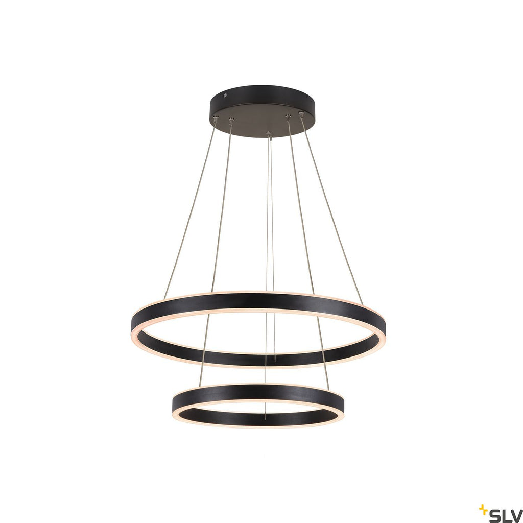 SLV ONE DOUBLE PD PHASE UP/DOWN Indoor LED pendant light black CCT switch 2700/3000K 1004765