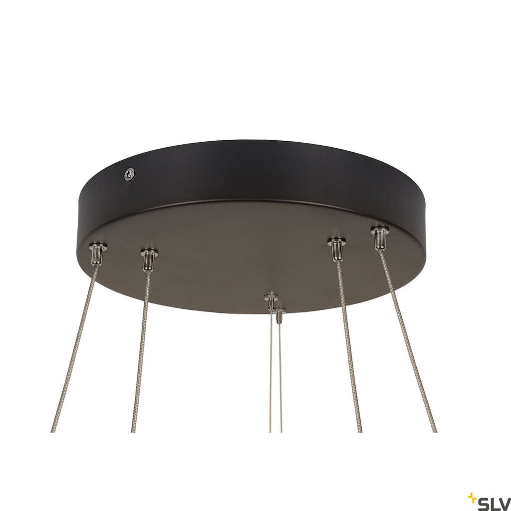 SLV ONE DOUBLE PD PHASE UP/DOWN Indoor LED pendant light black CCT switch 2700/3000K 1004765