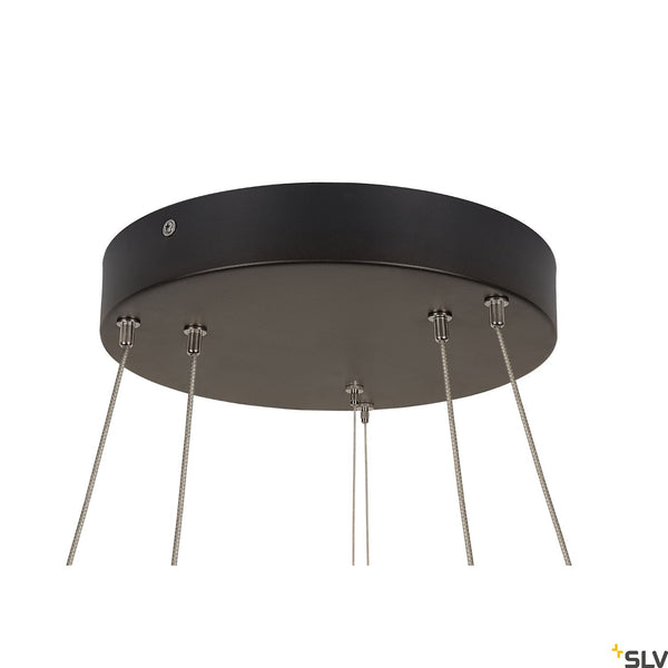 SLV ONE DOUBLE PD PHASE UP/DOWN Indoor LED pendant light black CCT switch 2700/3000K 1004765