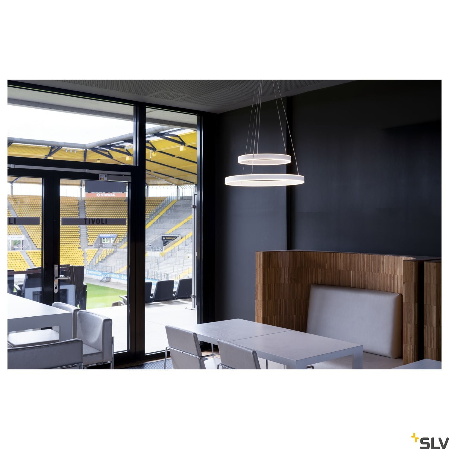 SLV ONE DOUBLE PD PHASE UP/DOWN Indoor LED pendant light black CCT switch 2700/3000K 1004766