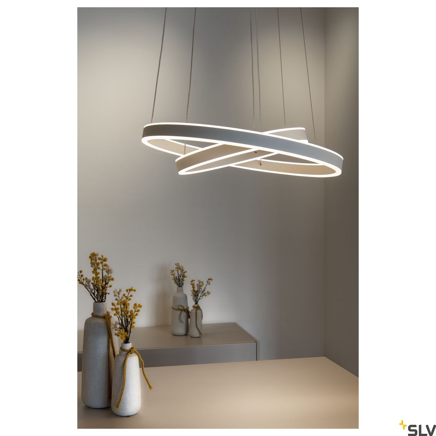 SLV ONE DOUBLE PD PHASE UP/DOWN Indoor LED pendant light black CCT switch 2700/3000K 1004766